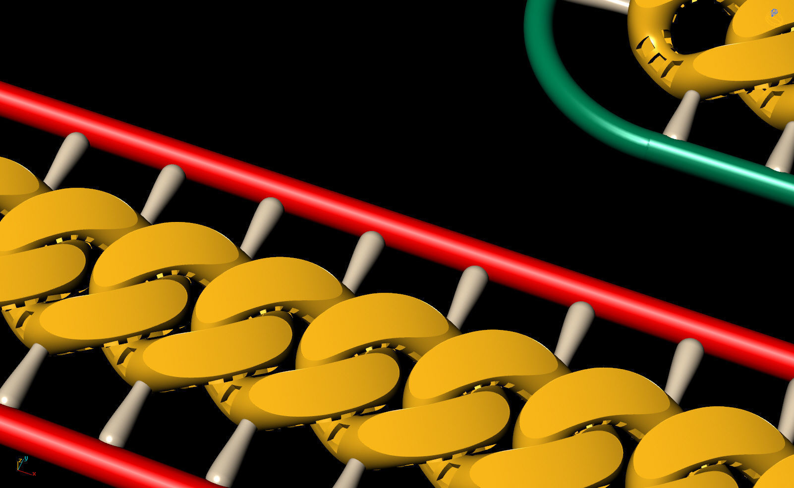 8 MM 35 CM  CUBAN LINK CHAIN FOR BRACELET OR NECKLACE 3D print model_8