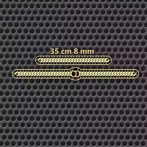 8 MM 35 CM  CUBAN LINK CHAIN FOR BRACELET OR NECKLACE 3D print model