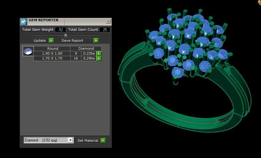 Engagement ring 3D print model_14