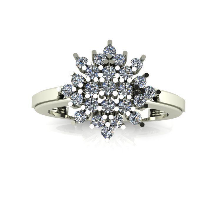 Engagement ring 3D print model_7