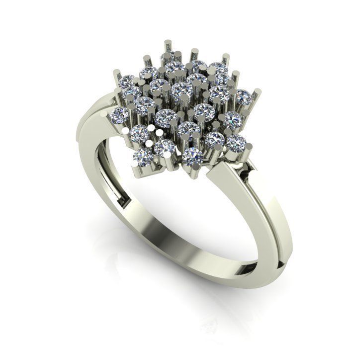 Engagement ring 3D print model_1
