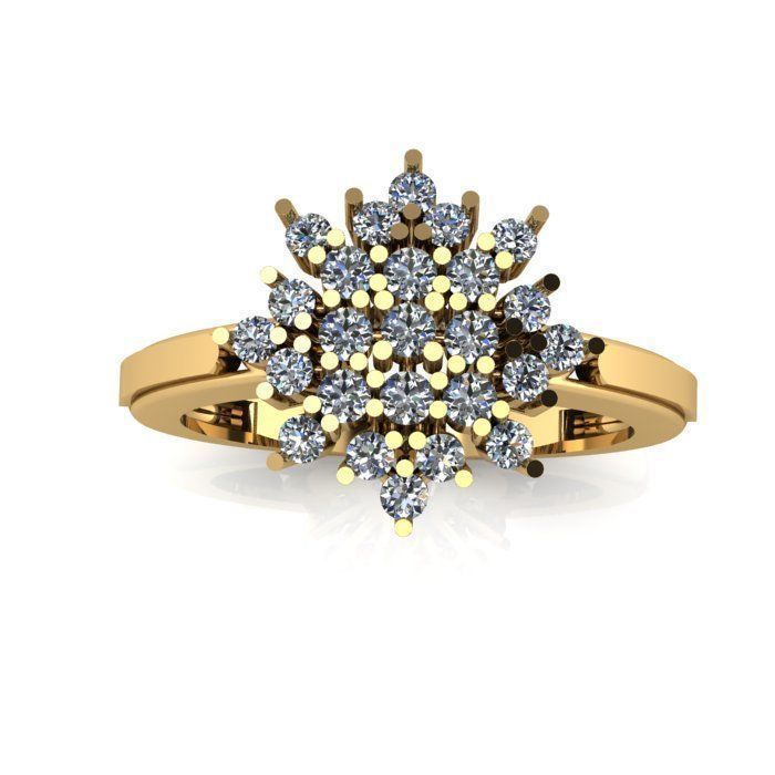 Engagement ring 3D print model_6