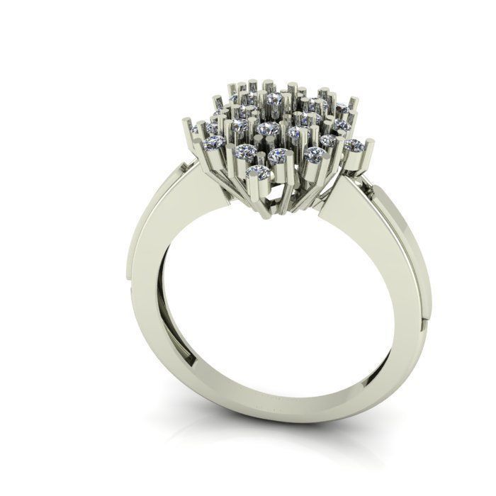 Engagement ring 3D print model_5