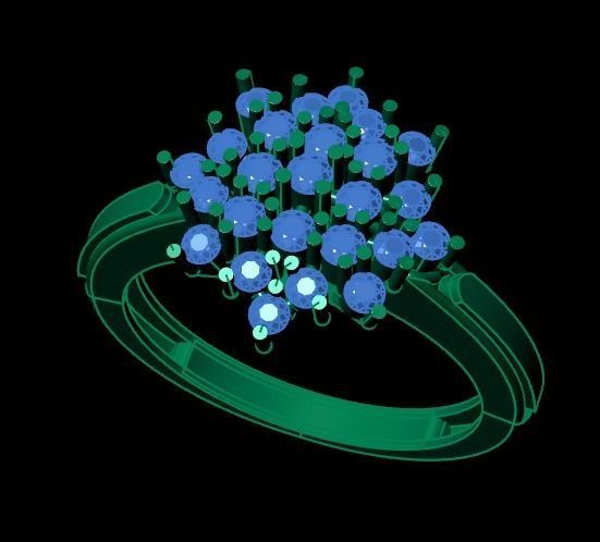 Engagement ring 3D print model_8