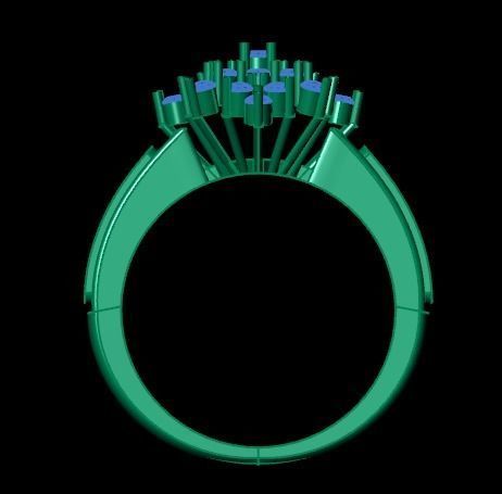 Engagement ring 3D print model_10