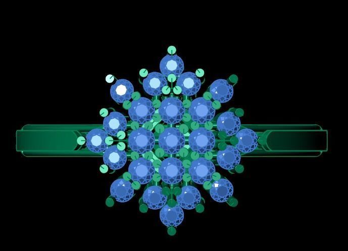 Engagement ring 3D print model_9