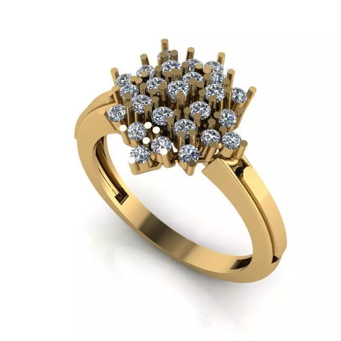 Engagement ring 3D print model_0