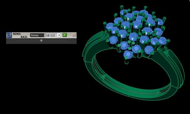 Engagement ring 3D print model_13