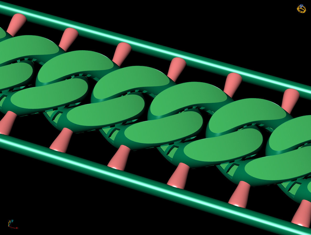 10 MM 18 CM CUBAN LINK CHAIN FOR BRACELET OR NECKLACE 3D print model_7