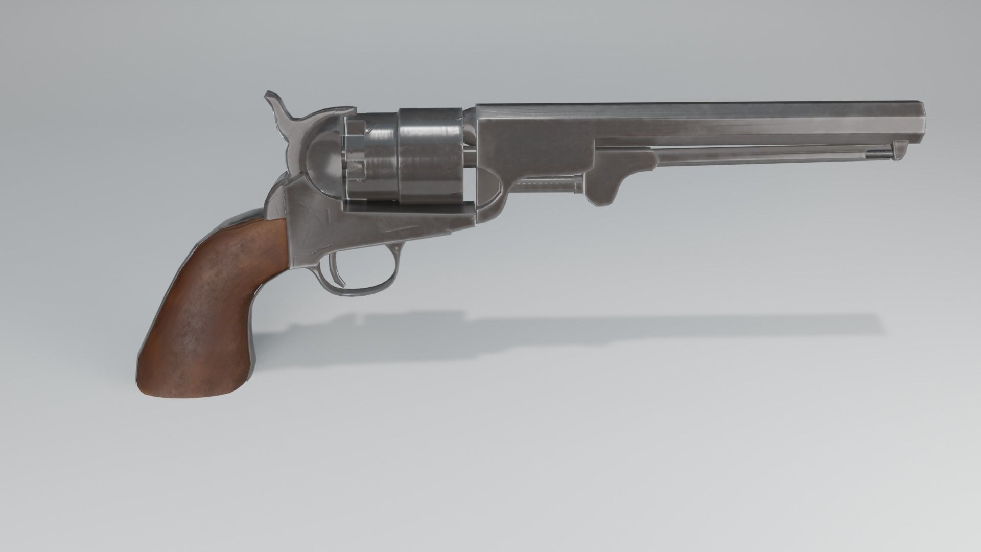 Navy Revolver Free low-poly 3D model_1