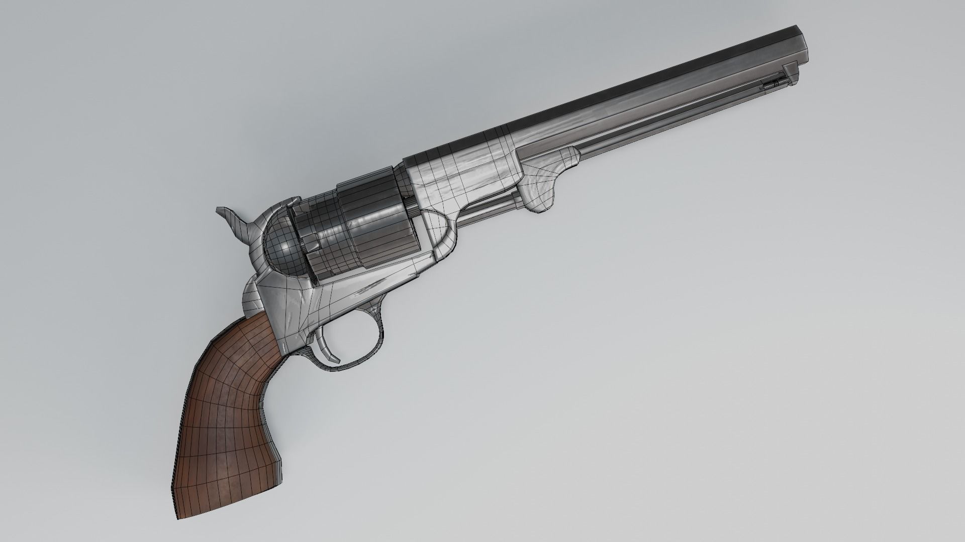 Navy Revolver Free low-poly 3D model_4