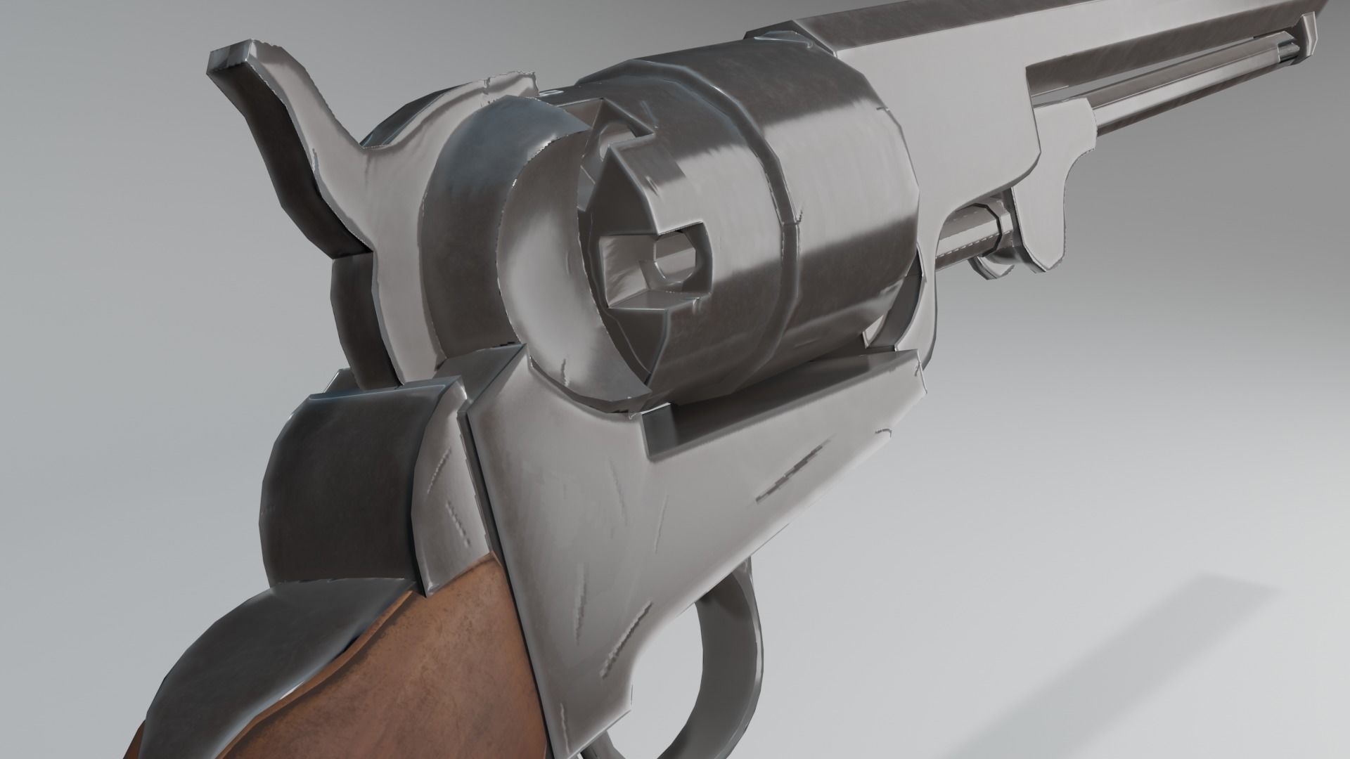 Navy Revolver Free low-poly 3D model_2