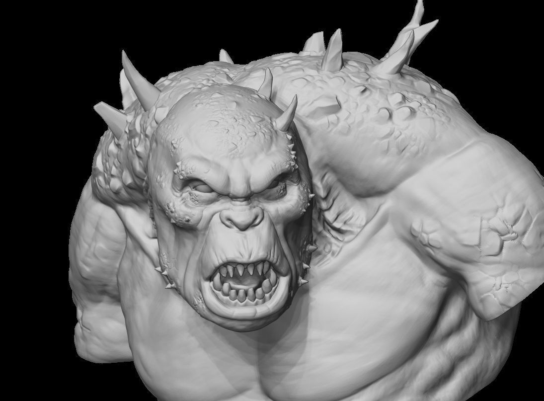Ogre bust fanart from God of War 3D print model_5