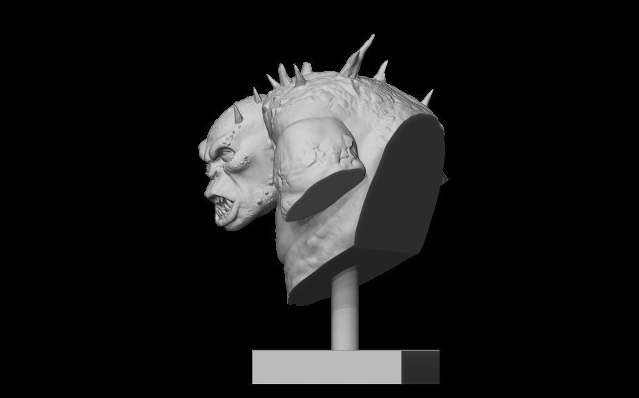 Ogre bust fanart from God of War 3D print model_3