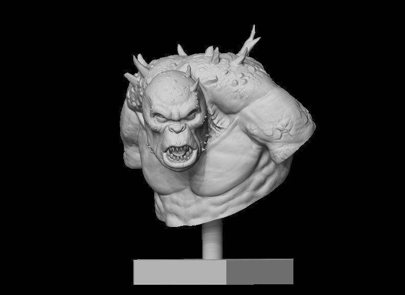 Ogre bust fanart from God of War 3D print model_1