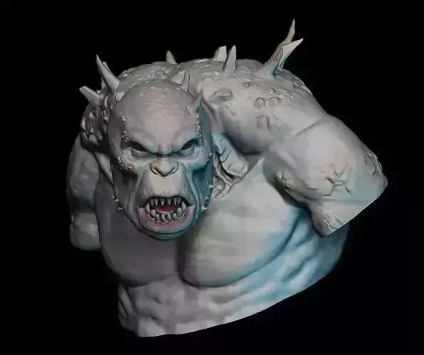 Ogre bust fanart from God of War