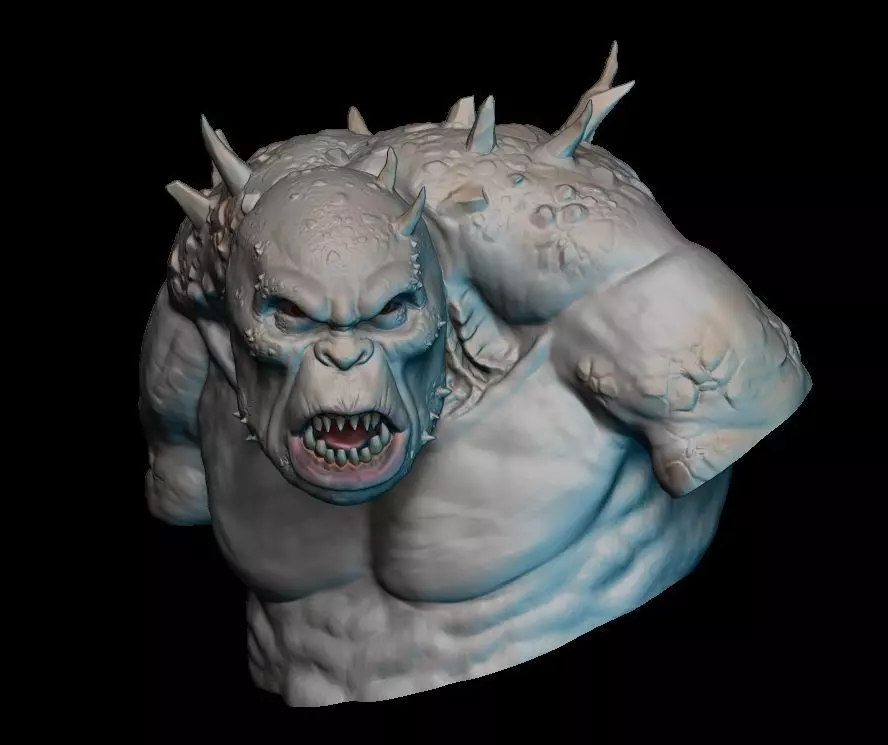 Ogre bust fanart from God of War 3D print model_0