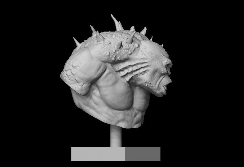 Ogre bust fanart from God of War 3D print model_2