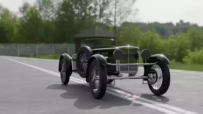 Frazer Nash Old car   Low-poly 3D model