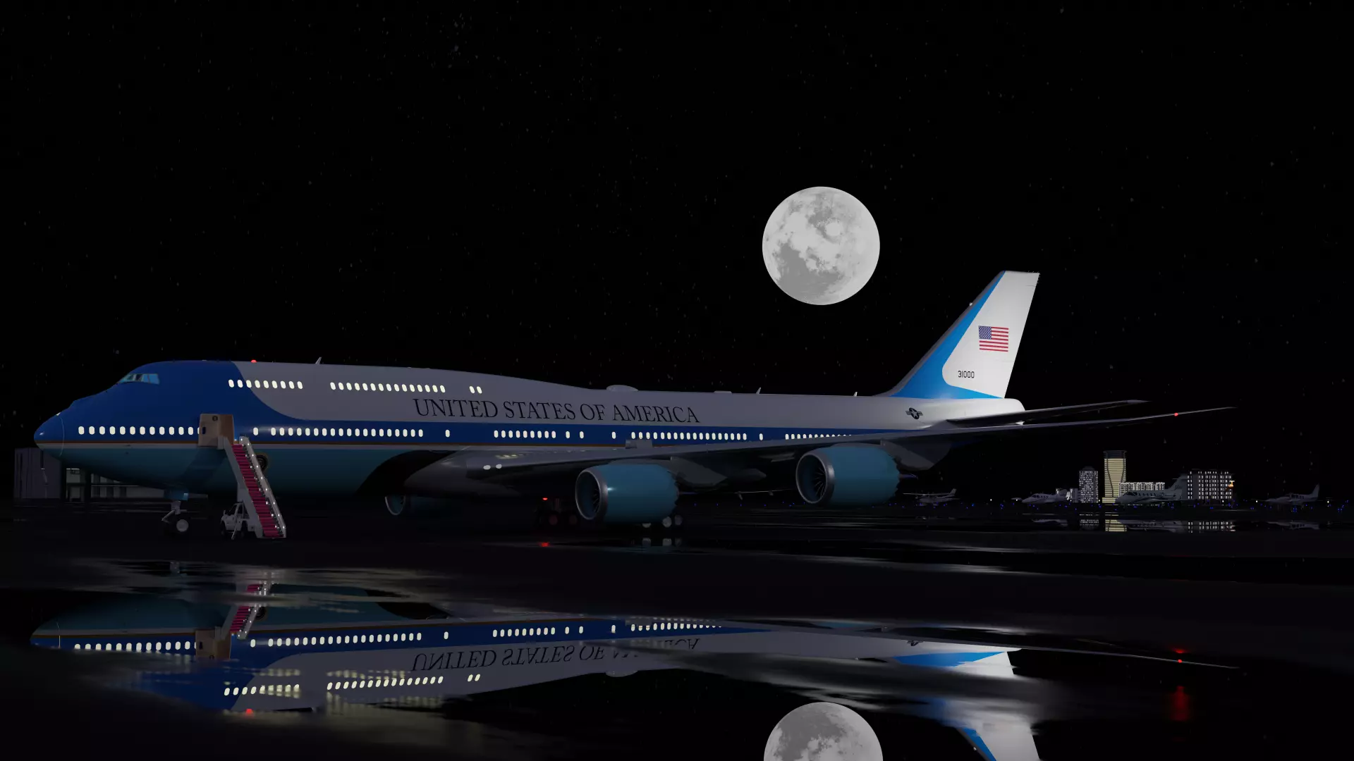 747-8 Airforce One 3D model_0