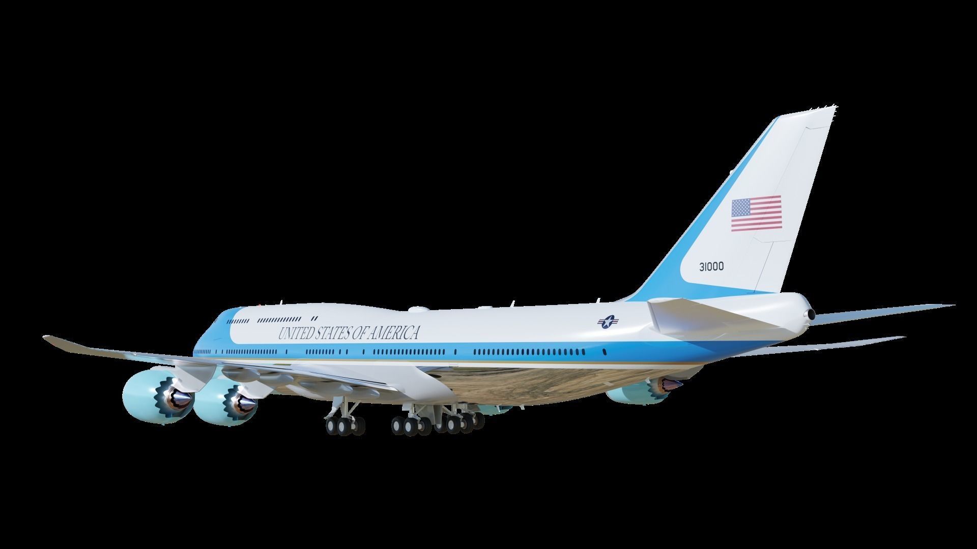 747-8 Airforce One 3D model_5