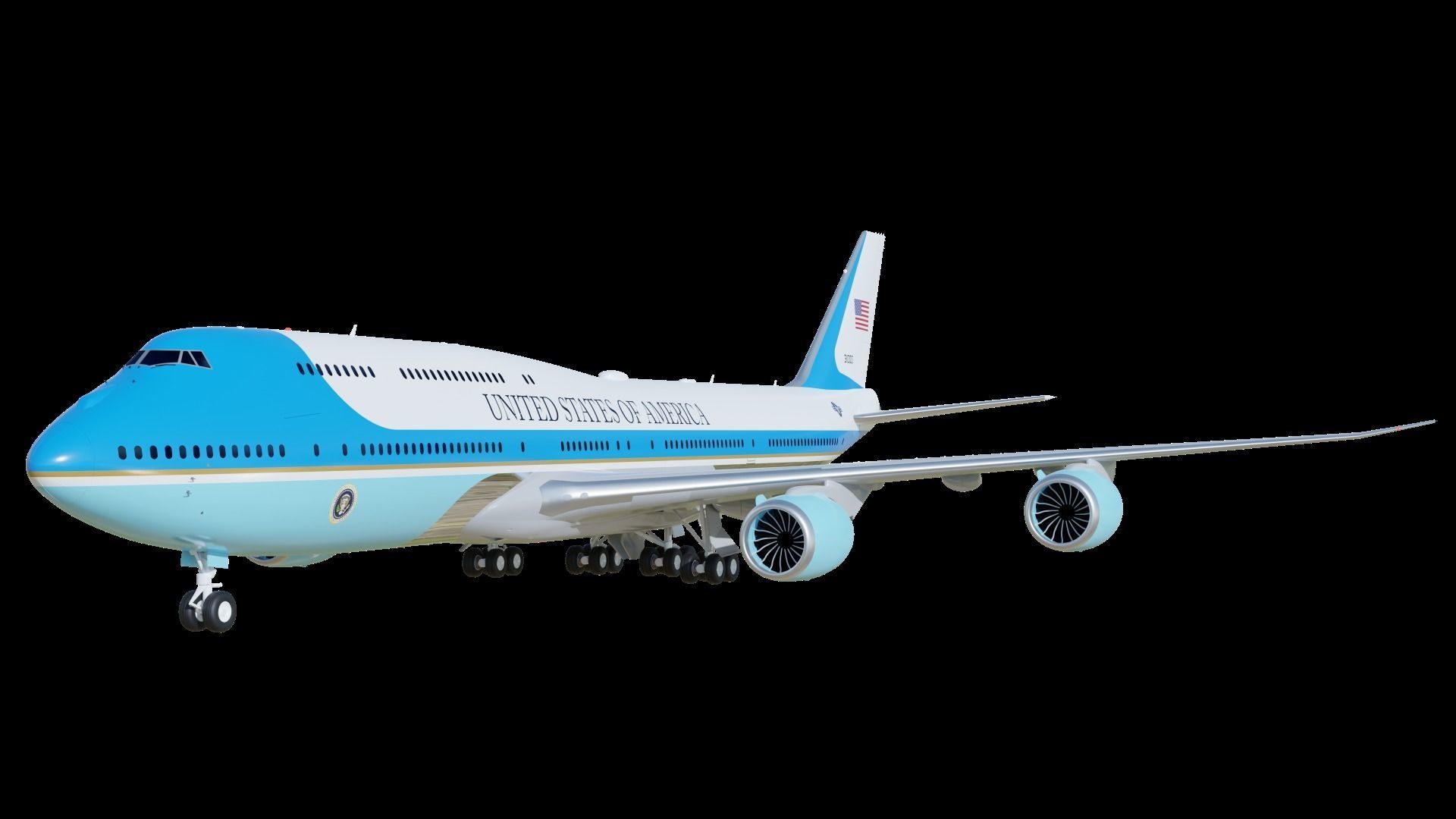 747-8 Airforce One 3D model_2