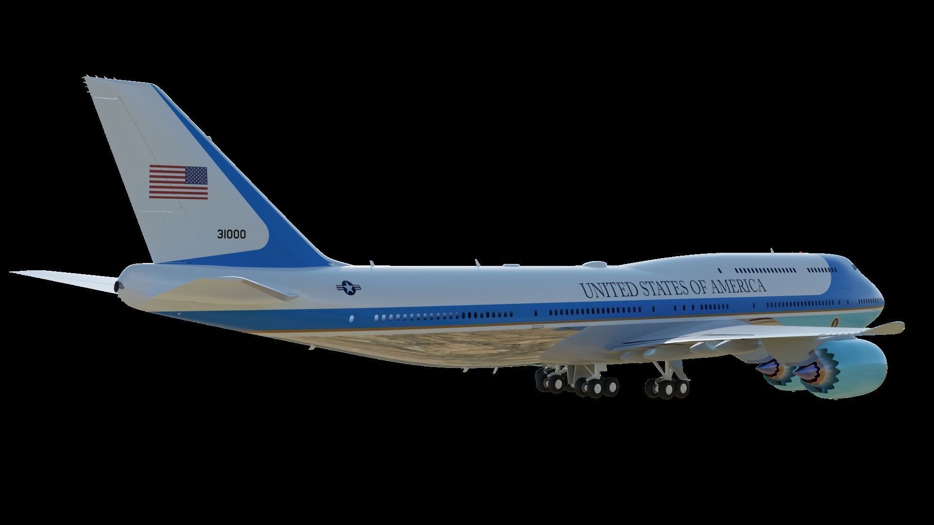 747-8 Airforce One 3D model_7