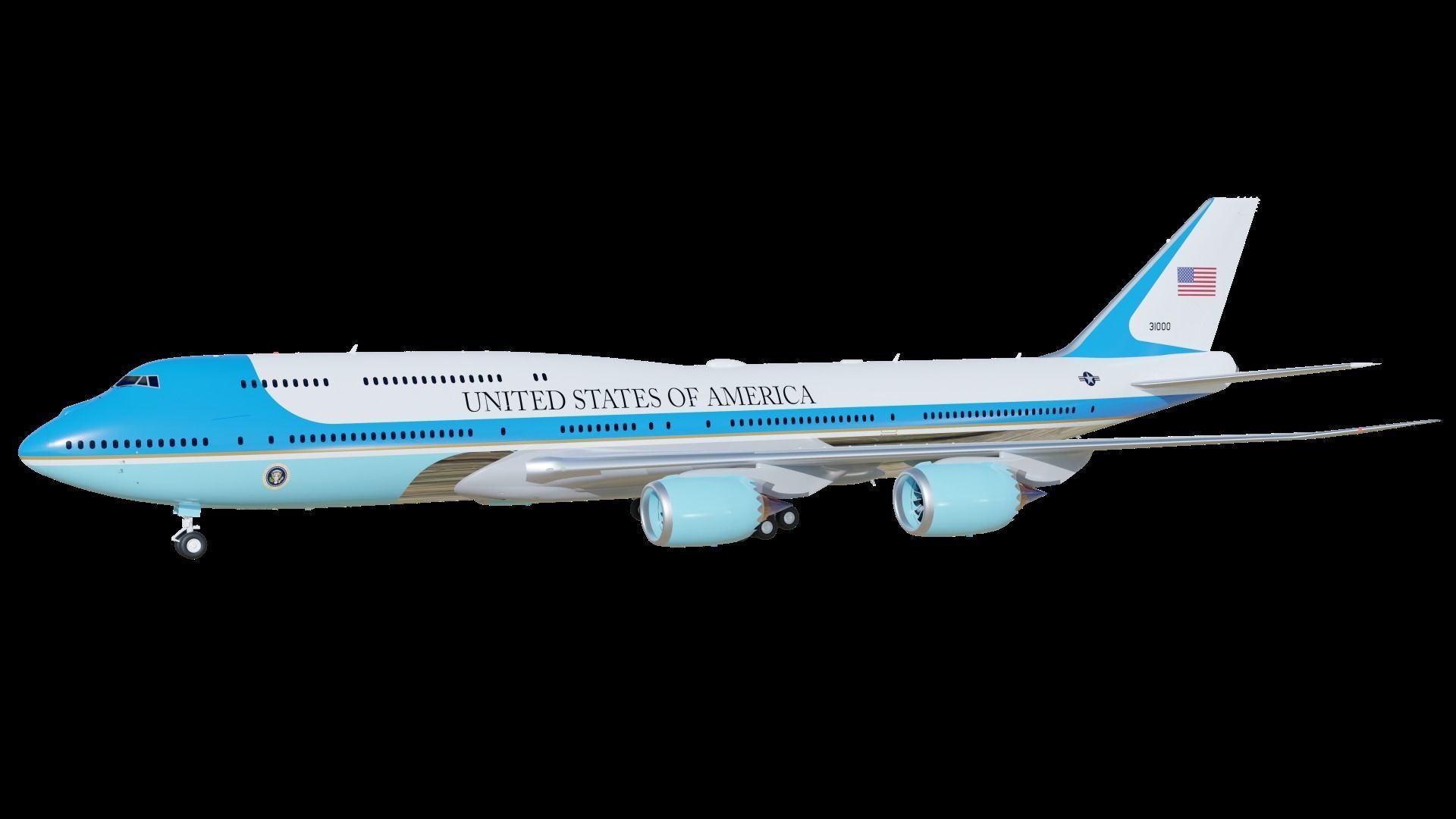 747-8 Airforce One 3D model_4