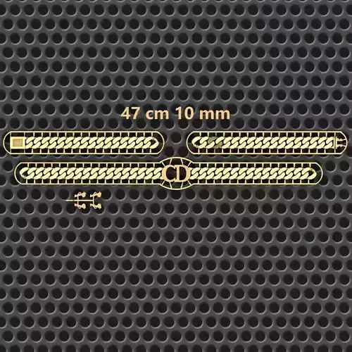 10 MM 47 CM  CUBAN LINK CHAIN FOR BRACELET OR NECKLACE