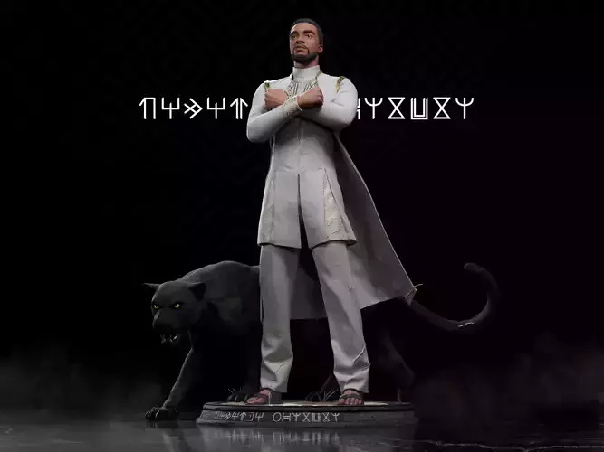 BLACK PANTHER - KING TCHALLA - CHADWICK BOSEMAN STATUE