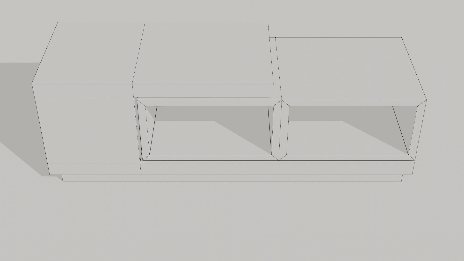 Low Polly Modern Coffee Table Set Free low-poly 3D model_32