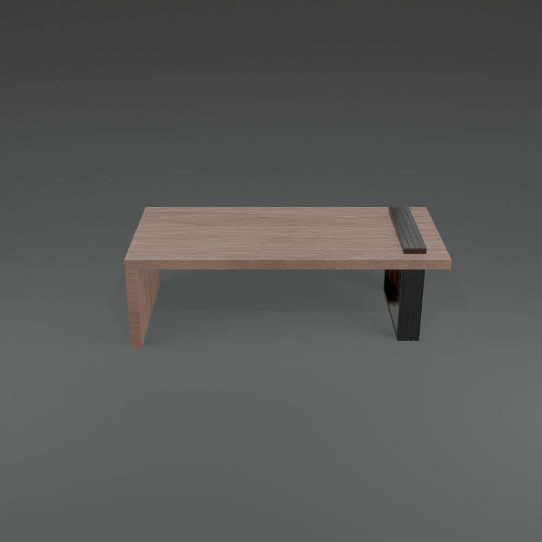 Low Polly Modern Coffee Table Set Free low-poly 3D model_5