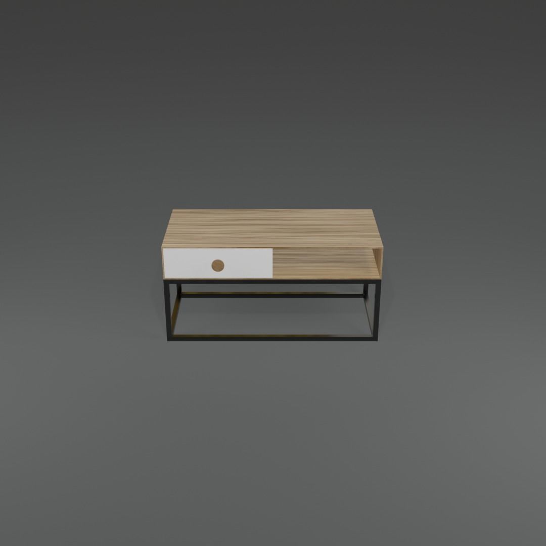 Low Polly Modern Coffee Table Set Free low-poly 3D model_9