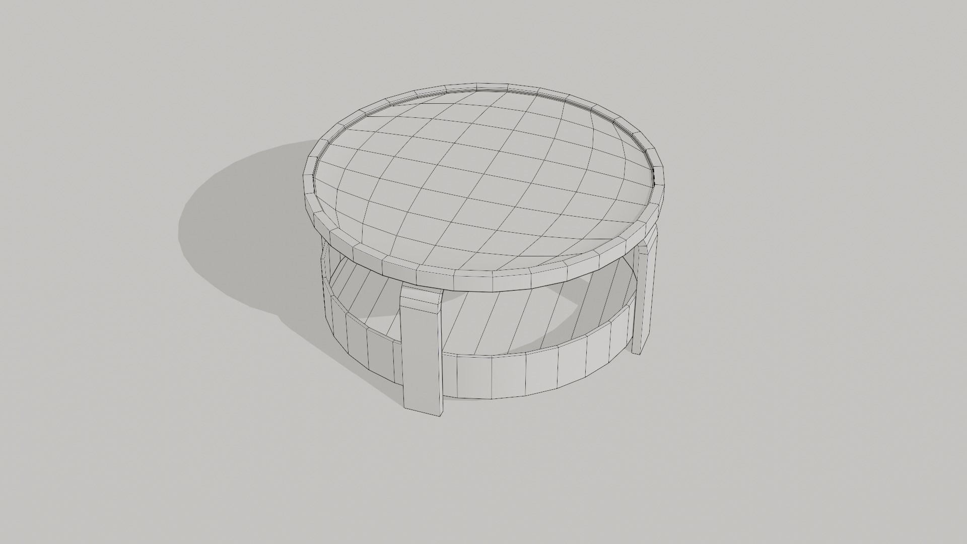 Low Polly Modern Coffee Table Set Free low-poly 3D model_19