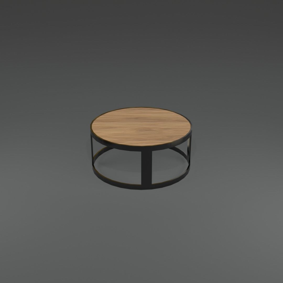 Low Polly Modern Coffee Table Set Free low-poly 3D model_1