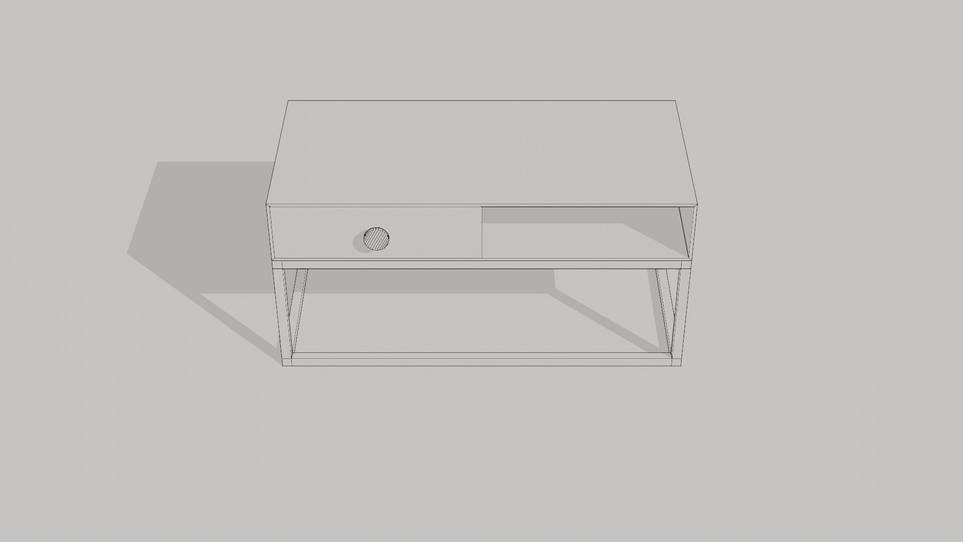 Low Polly Modern Coffee Table Set Free low-poly 3D model_26