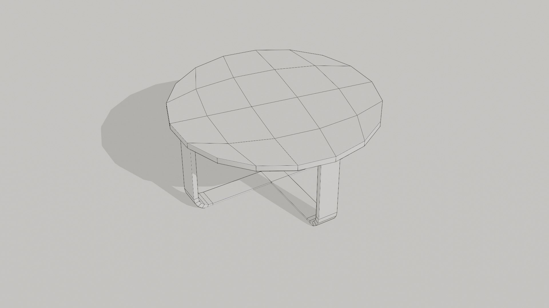 Low Polly Modern Coffee Table Set Free low-poly 3D model_27