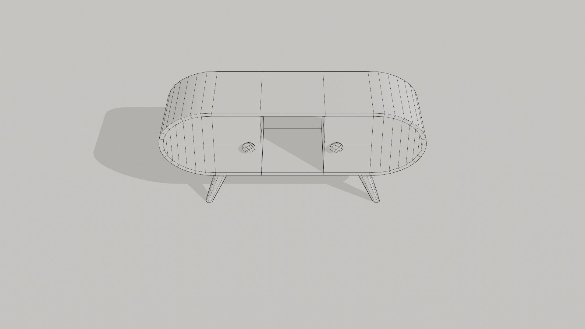 Low Polly Modern Coffee Table Set Free low-poly 3D model_21