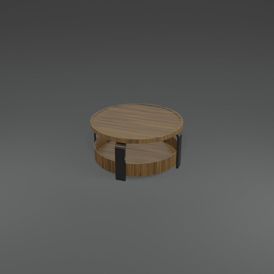 Low Polly Modern Coffee Table Set Free low-poly 3D model_14