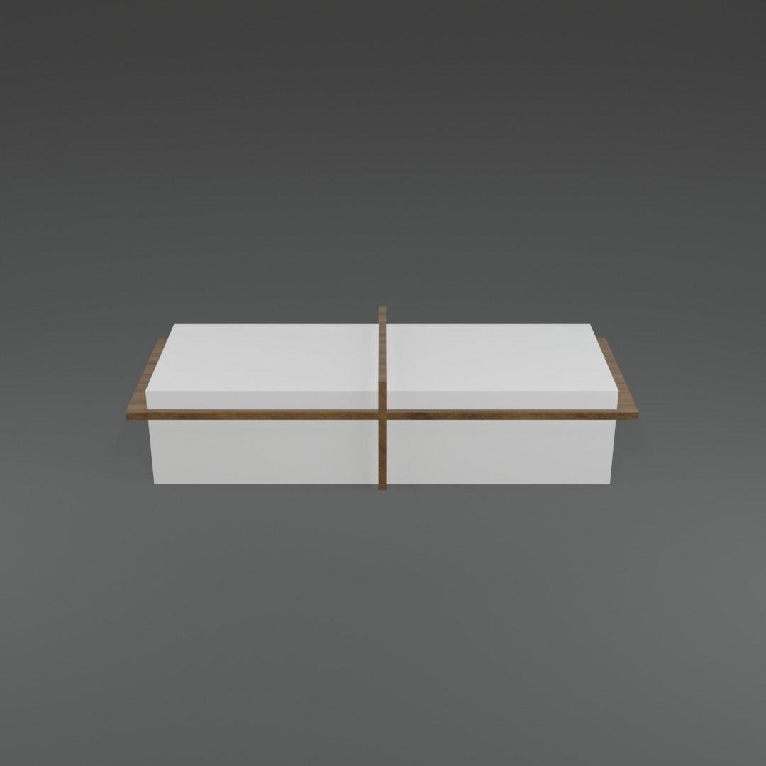 Low Polly Modern Coffee Table Set Free low-poly 3D model_7