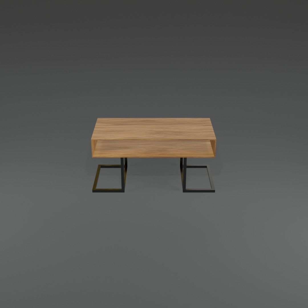 Low Polly Modern Coffee Table Set Free low-poly 3D model_10