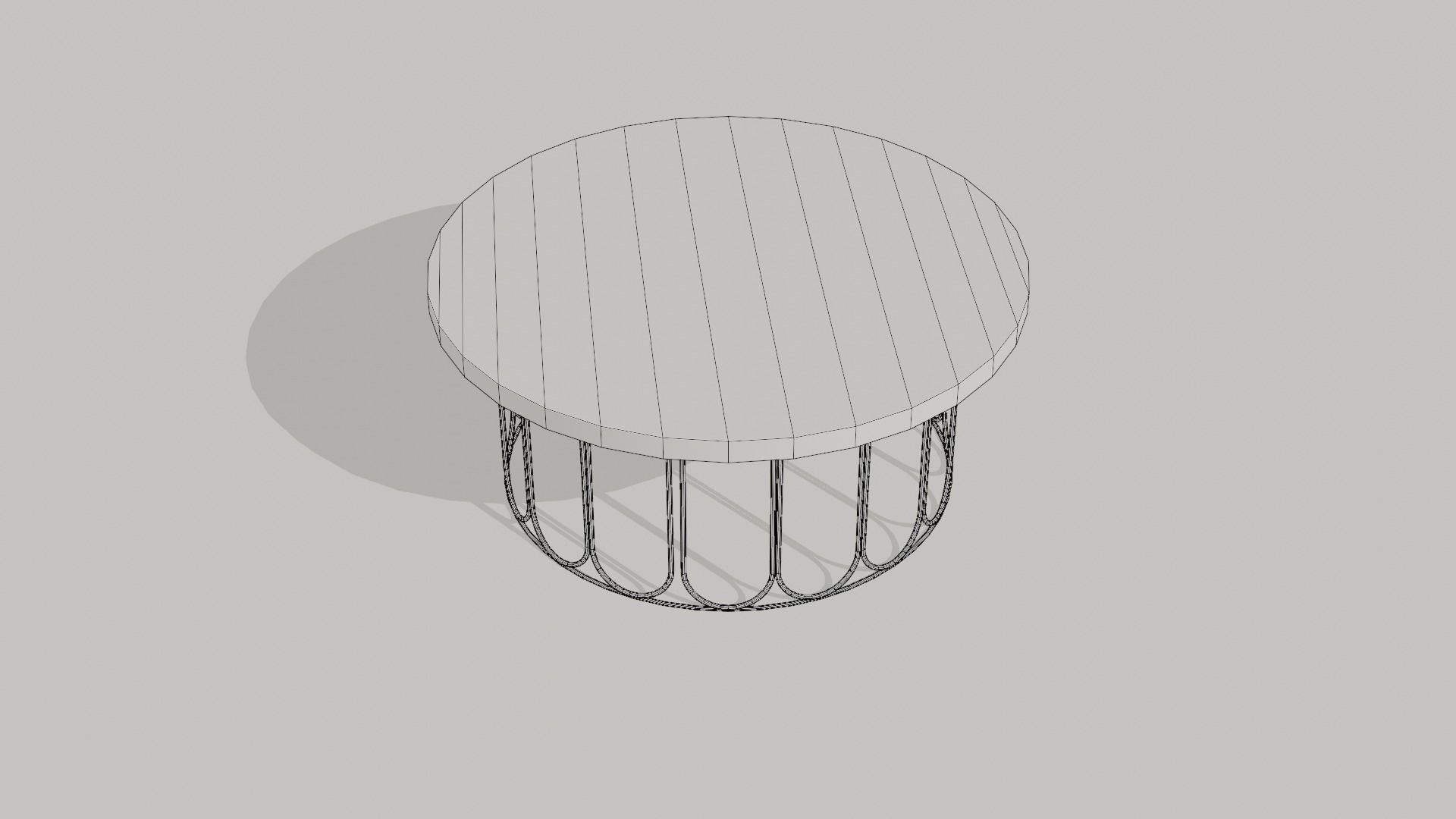 Low Polly Modern Coffee Table Set Free low-poly 3D model_20