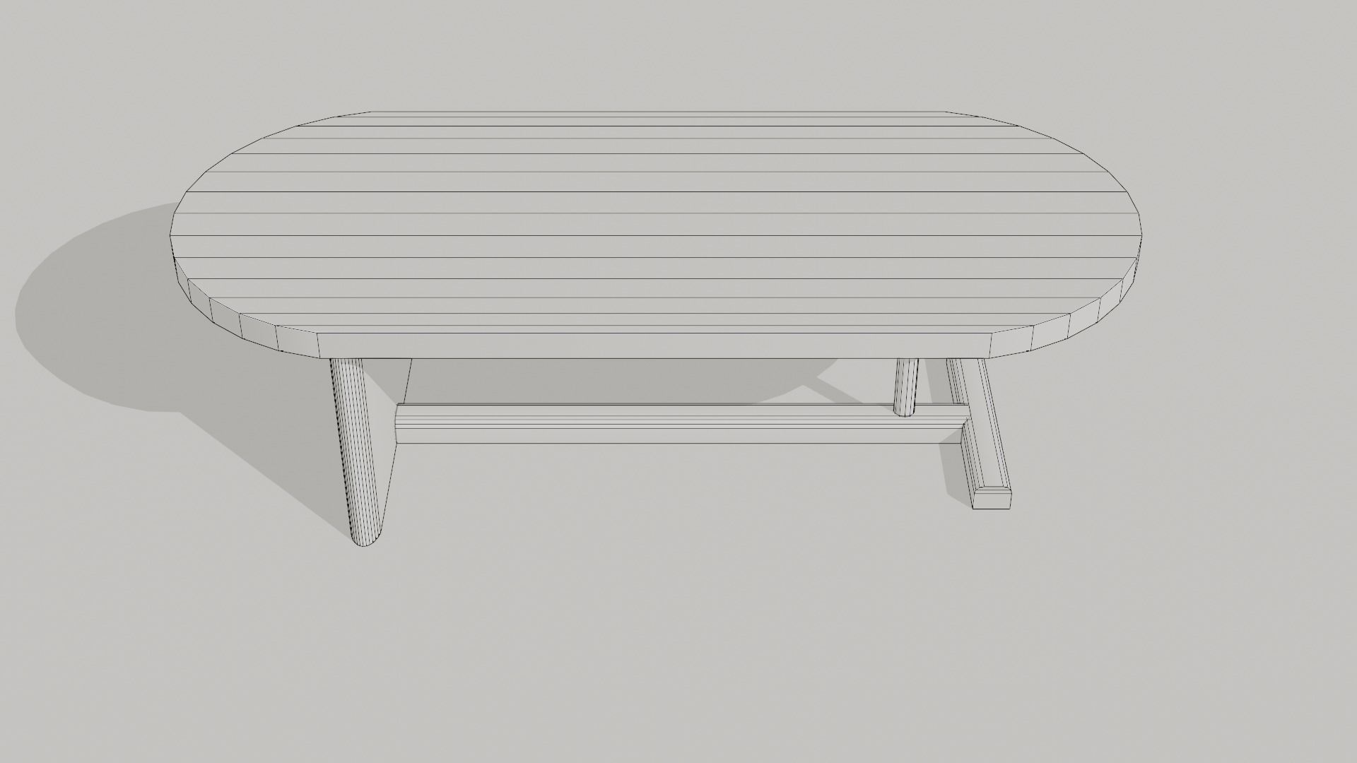 Low Polly Modern Coffee Table Set Free low-poly 3D model_30