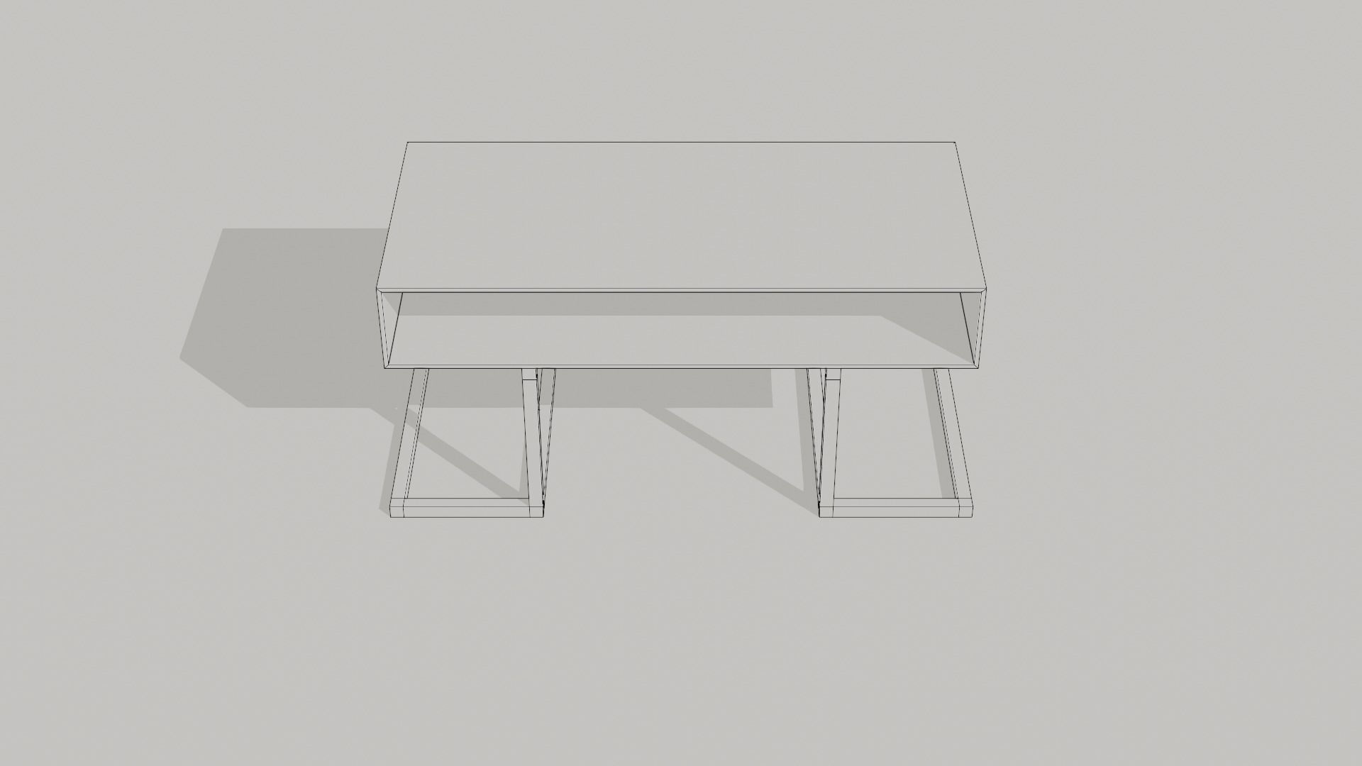 Low Polly Modern Coffee Table Set Free low-poly 3D model_28