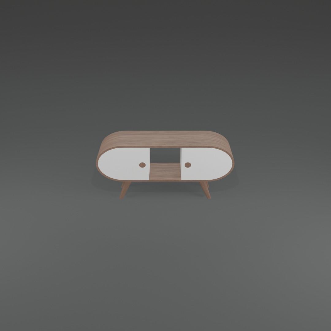 Low Polly Modern Coffee Table Set Free low-poly 3D model_15