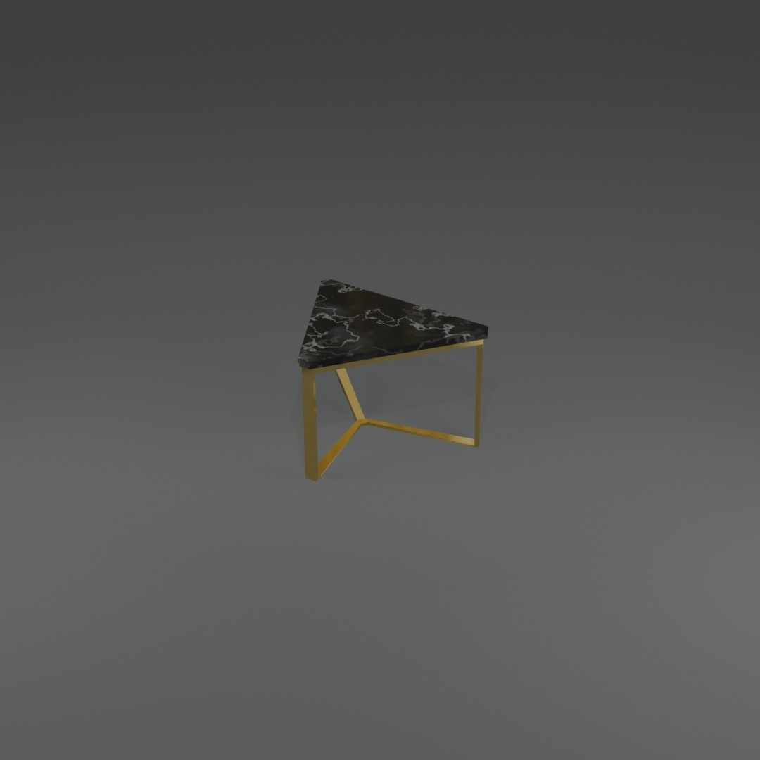 Low Polly Modern Coffee Table Set Free low-poly 3D model_12