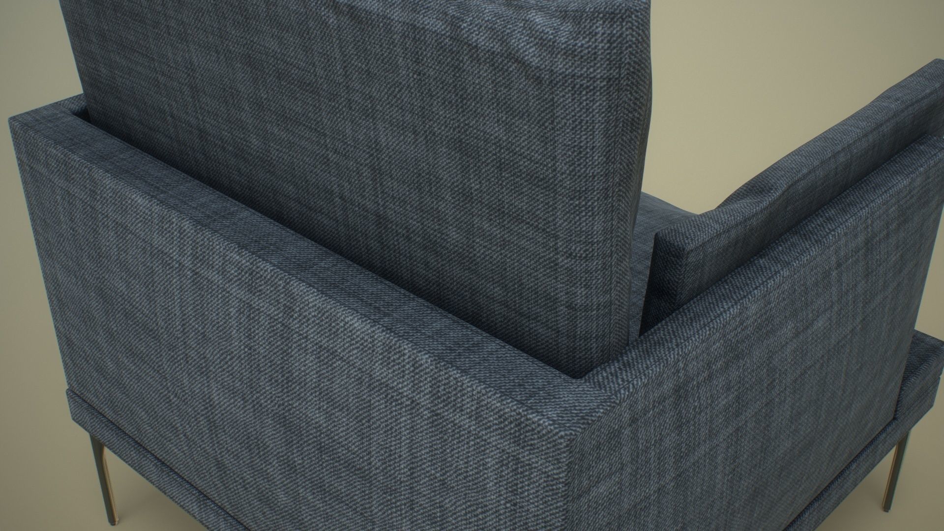 Single Sofa Chair Low-poly 3D model_18