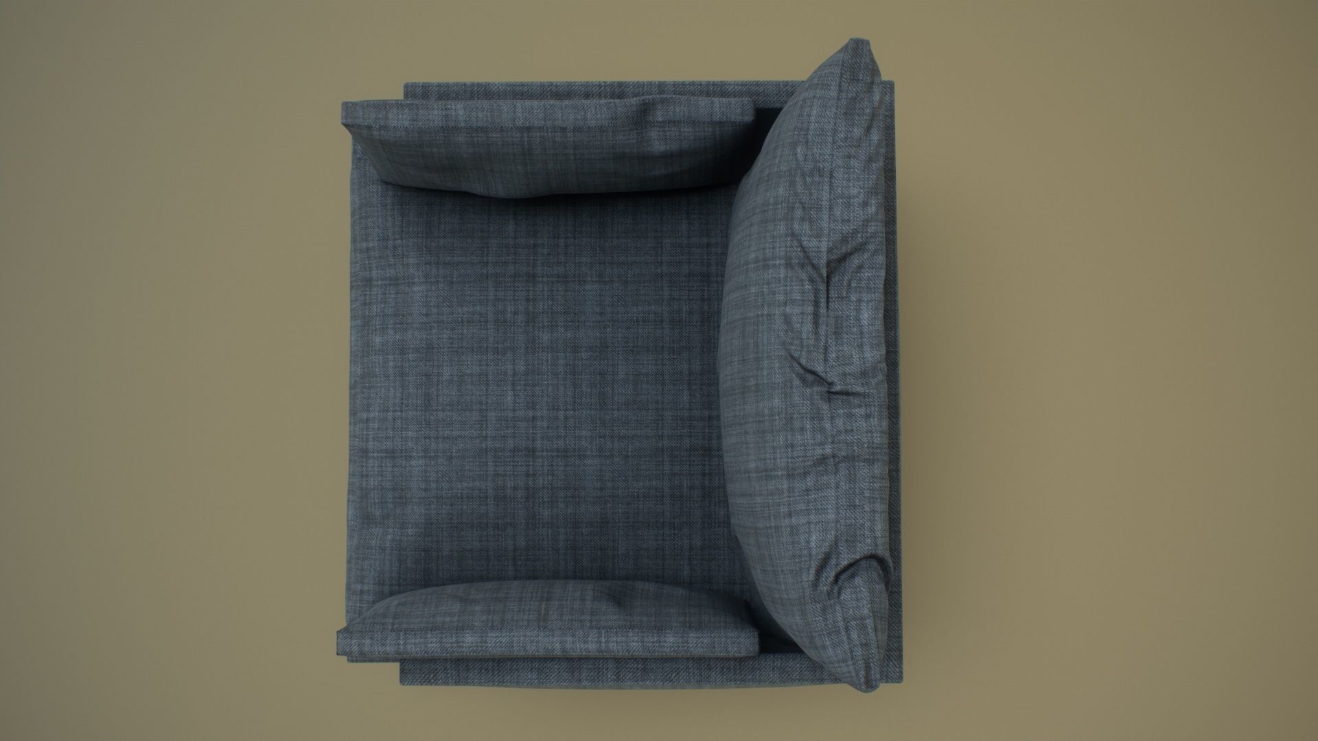 Single Sofa Chair Low-poly 3D model_10