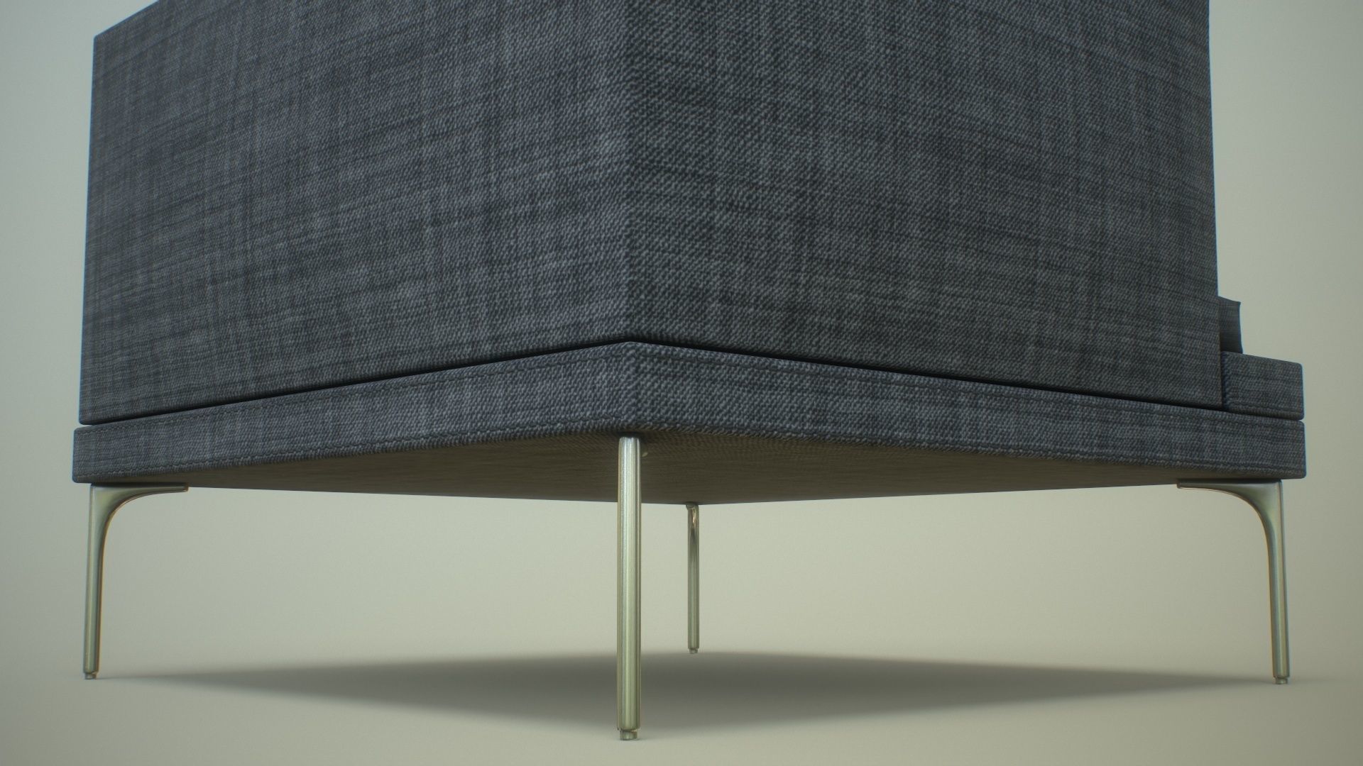 Single Sofa Chair Low-poly 3D model_17