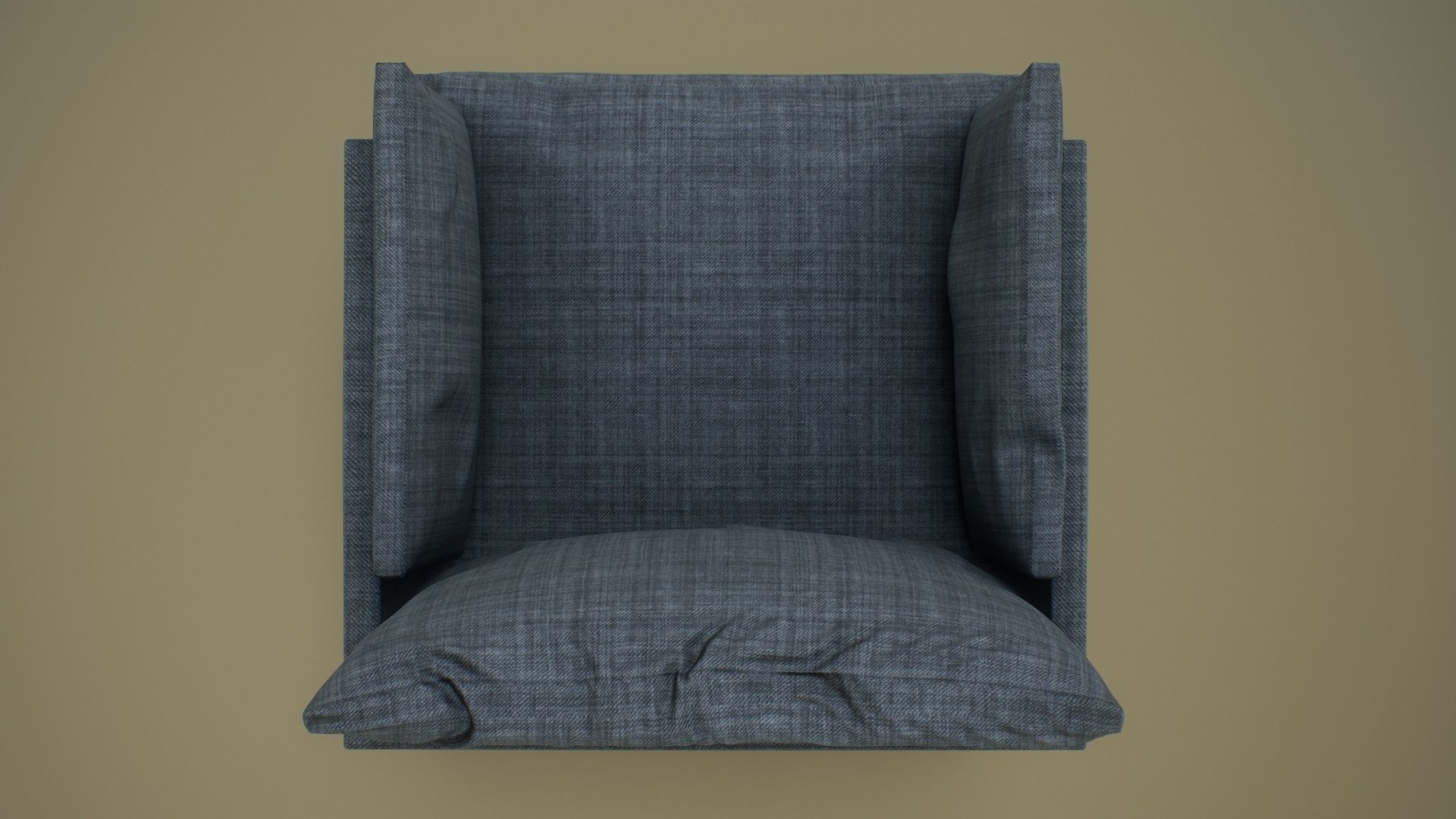 Single Sofa Chair Low-poly 3D model_11